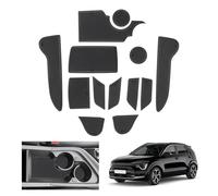 GAFAT Compatible avec Kia NIRO SG2 Hybrid e-NIRO EV 2022-2025 Tapis Antidérapants, NIRO 2024 Tapis en Caoutchouc pour Console Centrale, Porte-Gobelet, Couture de Porte, NIRO SG2 Accessoires (Noir)