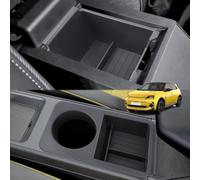 GAFAT Compatible avec Renault 5 E-Tech 4 ETech EV 2025 2026 2027 Kit d'Organiseur, R5 R4 électrique Console Centrale Boîte de Rangement Accessoires pour Porte-Gobelet & Accoudoir, avec Tapis [2 PCS]