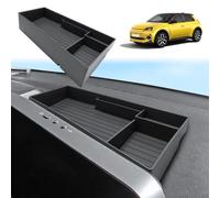 GAFAT Compatible avec Renault 5 E-Tech 4 ETech EV 2025 2026 2027 Organiseur de Console Centrale, Boite de Rangement derrière 10,1" Touchscreen, R5 R4 Electric Accessoires, avec Tapis Antidérapant