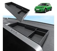 GAFAT Compatible avec Renault 5 E-Tech EV 2025 2026 2027 Organiseur de Console Centrale, Boite de Rangement derrière 10,1" OpenR link Touchscreen, R5 Electric Accessoires, avec Tapis Antidérapant