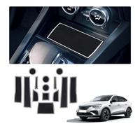 GAFAT Compatible avec Renault Arkana 2021-2025 2026 Tapis Antidérapants en Caoutchouc, Arkana RS Line Tapis pour Console Centrale, Porte-Gobelet, Couture de Porte, Arkana Accessoires (Blanc)