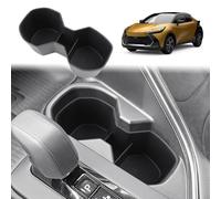 GAFAT Compatible avec Toyota C-HR 2024 2025 2026 Hybrid PHEV Porte-Gobelet Coque de Protection, en Caoutchouc Souple TPE, Supporte Console Centrale, OEM d'Origine, Antidérapant, Accessoires 2025 CHR