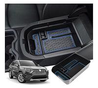 GAFAT Compatible avec Toyota RAV4 XA50 2019-2025 2026 Boîte de Rangement Console Centrale, RAV4 Hybrid/Plug-in Hybrid Accessoires Organiseur Accoudoir Boîte à Gants (Bleu)