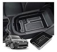 GAFAT Compatible avec Toyota RAV4 XA50 2019-2025 2026 Boîte de Rangement Console Centrale, RAV4 Hybrid/Plug-in Hybrid Accessoires Organiseur Accoudoir Boîte à Gants (Blanc)