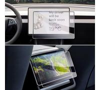 GAFAT [Lot de 2] Tesla Model Y Juniper 2025 2026/Model 3 2024 2025 Navigation 15,4" + 8" Film de protection d'écran en verre pour Tesla Model Y 2025, 9H Anti-rayures