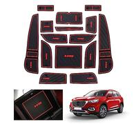 GAFAT MG HS/EHS EV/HS Plug-in Hybrid 2018-2023 2024 Tapis Antidérapants, MG HS 2022 Tapis en Caoutchouc, Tapis de Console Centrale, Couture de Porte, MG HS Accessoires (Rouge)