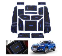 GAFAT MG HS/EHS EV/HS Plug-in Hybrid 2018-2023 2024 Tapis Antidérapants, MG HS 2022 Tapis en Caoutchouc, Tapis de Console Centrale, Couture de Porte, MG HS Accessoires (Bleu)