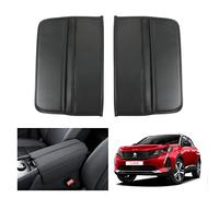 GAFAT Peugeot 3008 5008 508 2016-2024/C5 Aircross DS7 Crossback 2018-2025 Housse d'Accoudoirs, Housse de Coussin pour Accoudoir de Console Centrale en Cuir PU (Noir)