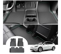 GAFAT Tesla Model Y 2024 2023-2021 Tapis de Sol, Tesla OEM-Original Model Y Tapis en Caoutchouc TPE All-Weather, Rebord Haut 5-7 CM, avec Clous Antidérapants, Tesla Model Y Accessoires