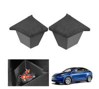 GAFAT Tesla Model Y Juniper 2025 2026/2021-2024 Organiseurs de Coffre, Model Y 2025 Rangement pour Coffre en TPE, avec Couvercle Floqué, Accessoires Tesla Model Y Juniper [Lot de 2]