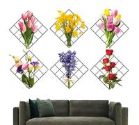 gafdu Cadre mural végétal artificiel | Grille 3D Vertes Décor Art | Mini fausses pour chambres d', arrière-plans de canapé, salons, chambres à coucher