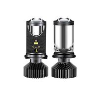 GAFDXCTYA Avant de Voitures Phares H4 Projecteur LED Phare | Phares Avant Y6 Lentille De Projecteur Avec Ventilateur De Refroidissement 90W Automobile Salut Lo Faisceau Ampoule 12V