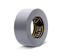 Gaffer DEFENDER EXA-TAPE : gaffer adhésif/ruban adhésif en tissu pour le masquage, la fixation et le marquage, très forte adhérence, facile à retirer et à déchirer, 50 mm נ50 m, noir brillant