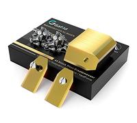 Gafild Lame de Tondeuse, 45pcs Acier Inoxydable Doré Titane Lame de Recharge pour Faucheuses pour Robots tondeuses de Jardin Automower avec Vis
