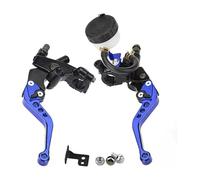 GAFITSEP Kit De Leviers De Réservoir De Maître-cylindre De Frein D'embrayage Universels Réglables For Moto KAWA SAKI 7/8" 22 Mm Guidon Frein(Blu)