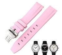 GAFNED Bracelet de montre en caoutchouc à extrémité incurvée de 19 mm 20 mm pour Tissot 1853 Lelocle PRC200 Rolex Submariner Hamilton Omega Bracelet de montre étanche, 19mm, Agate