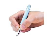 GAFNED EF Stylo-plume 0,38 mm écriture lisse écriture manuscrite stylo signature, dessin, calligraphie, stylo à encre métallique fournitures scolaires (bleu)