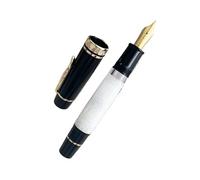 GAFNED Grand stylo plume à piston orange n°6/8 EF/F/M Langue en caoutchouc rigide Structure entièrement en cuivre Stylo cadeau 01, F (0,5 mm)