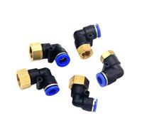 GAFNED PLF OD 4 6 8 10 12 mm - Filetage interne 1/8" 1/4" 3/8" 1/2" Raccord pneumatique coudé femelle (PLF12-01)