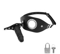 Gag Bouche Pénis Détachable avec Gode Amovible et Strap Verrouillable - Matière TPE Sécurisée Mixte