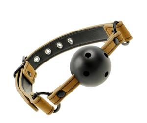 Gag respirant pour soumission - FETISH SUBMISSIVE ORIGIN, confort ultime, Taille Taille unique , Poids 0.156 Kg, Couleur Marron