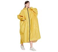 Gaga City Manteau de Pluie Femme Poncho Vélo Unisexe Imperméable Manches Longues Avec Poche Avant - Jaune