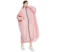 Gaga City Manteau de Pluie Femme Poncho Velo Unisexe - Imperméable Manches Longues Avec Poche Avant - Rose