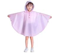Gaga city Poncho Pluie à Capuche Fille garçon avec Sac Imperméable Enfant Rose clair/M/100-125cm