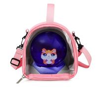 Gaga city Sac de Transport pour Bitzee Boule Hamster, avec Bandoulière Amovible, Fenêtre Transparente (Pink)