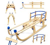 Gagadumi Arctis Luge pliable en bois avec dossier - Luge robuste et peu encombrante pour l'hiver, idéale pour s'amuser dans la neige et les aventures en plein air