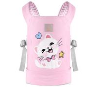 GAGAKU Porte-Poupée Doll Carrier Avant et Arrière en Coton pour Enfants - Rose Chat