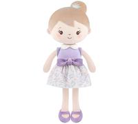 GAGAKU Poupée bébé Douce 30 cm, ma première poupée de Chiffon pour Fille de 1 an, Cadeau d'anniversaire, Jouets en Peluche de Noël, Cadeau pour Tout-Petits, Nourrissons (Fille Robe Violette)