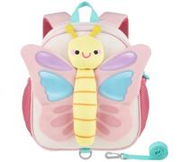 GAGAKU Sac à Dos pour Petite Fille Mini Sac à dos Scolaire pour Enfants de 2 à 5 ans Sac de Voyage Ajustable Avec Poches Latérales Sangle Anti-perte Cartable Primaire pour Filles Cadeau - Papillon
