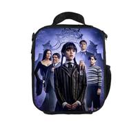 GAGALU Wednesday Sac à déjeuner carré portable pour étudiant Sac à déjeuner extérieur Sac de pique-nique Sac isotherme Chocolat
