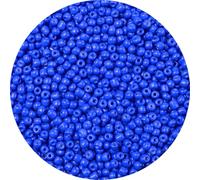 GAGANIU Lot de 2 000 petites perles de rocaille en verre bleu, petites perles colorées de 4 mm pour la fabrication de bijoux, fournitures de perles.
