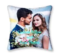 GagetElec Coussin Personnalisé avec Photo, Coussin Photo Personnalisé, Coussin de Personnalité avec Photo, Amour Cadeau de Noël Personnalisé, Impression de Design Double Face (40cm X 40cm)