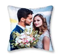 GagetElec Custom Pillows with Picture,Text Personalized Pillow with Photo,Custom Couple Gifts,Optional Two-Sides Design Printed with Pillow Insert (45cm X 45cm)