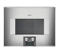 Gaggenau Serie 400 BM454110 - Four combiné - encastrable - niche - largeur : 56 cm - profondeur : 55 cm - hauteur : 45 cm - avec système auto-nettoyant - inox sous verre