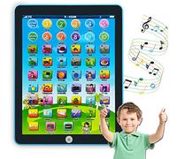 GAGINAN Tapis éducatif/Tablette Interactive pour Enfant avec Mots Chiffres Alphabets chansons Anglais Jouet éducatif électronique pour garçons et Filles d'âge préscolaire de 3 à 8 Ans (Bleu)