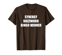 Gagnant du Bingo Synergy Buzzword T-Shirt, Homme, Marron, M