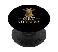 Gagnez de l'argent Hip Hop Goat Funny Motivational Hustle PopSockets PopGrip Adhésif