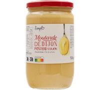 Gagnez du temps en cuisine avec la moutarde de Dijon SIMPL, Fine & forte, format familial de 850g, pot en verre - Lot de 4