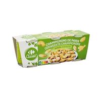Gagnez du temps en cuisine avec les Champignons de Paris Émincés CARREFOUR CLASSIC', lot de 3 boîtes de 115g - Lot de 3