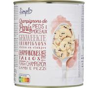 Gagnez du temps en cuisine avec les Champignons de Paris Pieds et Morceaux SIMPL, format familial de 460g - Lot de 4