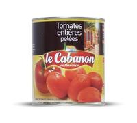Gagnez du temps en cuisine avec les tomates entières pelées LE CABANON, à base de tomates fraîches sélectionnées, format pratique de 476g - Lot de 4