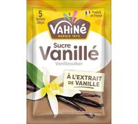 Gagnez du temps en pâtisserie avec le sucre vanillé VAHINE à l'extrait de vanille, format pratique 7,5g, produit en France depuis 1972 - Lot de 4