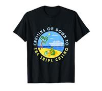 Gagnez Le Jackpot de Cruising Down to The Ships Casino Tropical Beach T-Shirt