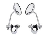 GAGSETCTHM Rétroviseurs Moto Guidon Rétroviseurs Latéraux Convexes Universels À Clipser pour Guidon De Moto 22-25 Mm Rétroviseurs Gauche Droite(Chrome)