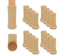 GAGUIUP 24Pc Table Chaise Jambe Chaussettes, Élastique Chaussette pour Pieds de Chaise,Meubles Coussin Tricoté Cap pour Convient aux Pieds de Chaise de 1"à 2" de Diamètre, Kaki