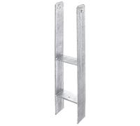 GAH-Alberts 203924 Ancre de poteau en H | galvanisée à chaud | largeur libre 71 - 161 mm | hauteur totale 600 - 800 mm | épaisseur du matériau 4 - 8 mm | largeur libre 111 mm | hauteur totale 600 mm | épaisseur du matériau 5 mm